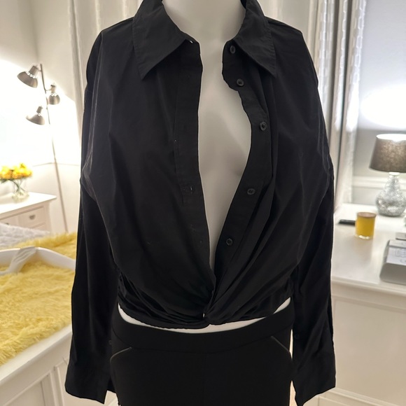 Gianni bini- size M Black crop top with elastic waist - Picture 8 of 9